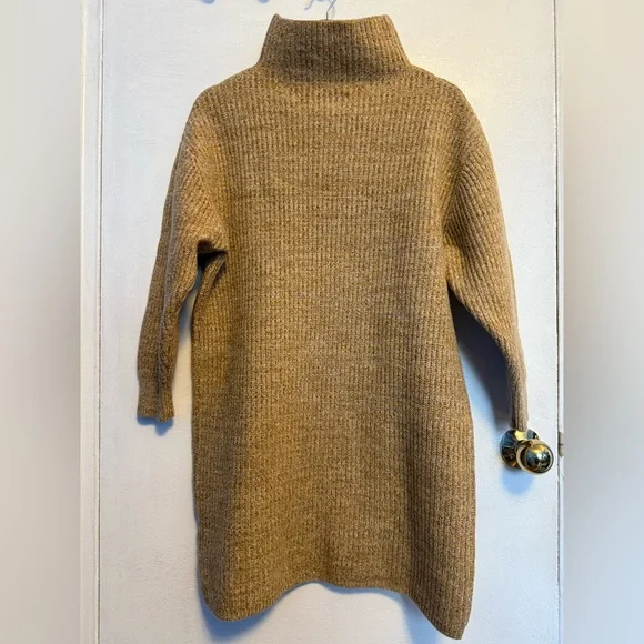 FINAL PRICE - Aritzia Wilfred Montpellier Sweater Dress - Camel - Picture 2 of 11